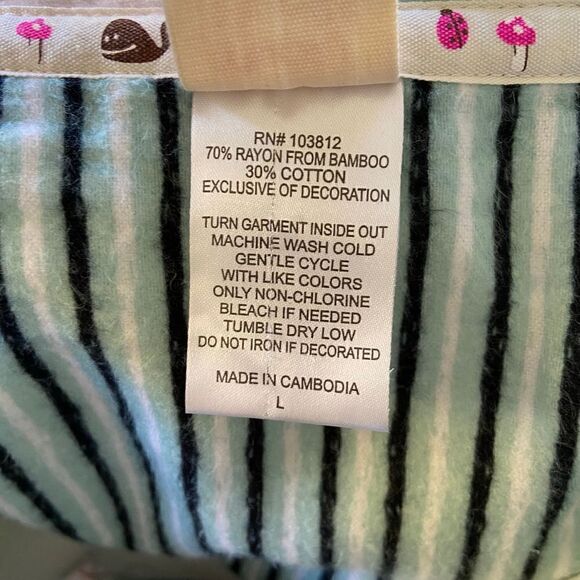 Munki Munki White Mint Penguin PJ Top L - Picture 6 of 6